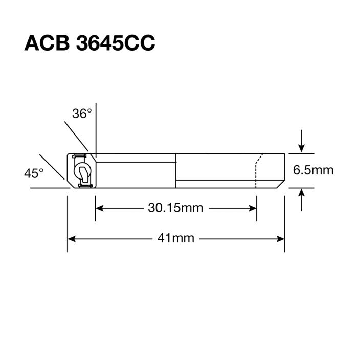 Roulements Enduro acb 3645 cc bo - abec 5 - oxyde noir (contact angulaire) - 30,2x41x6,5 (36x45°)