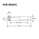 Roulements Enduro acb 3645 cc bo - abec 5 - oxyde noir (contact angulaire) - 30,2x41x6,5 (36x45°)