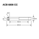 Roulements Enduro acb 6808 cc bo - abec 5 - oxyde noir (contact angulaire) - 40x52x6,5 (36x45°)