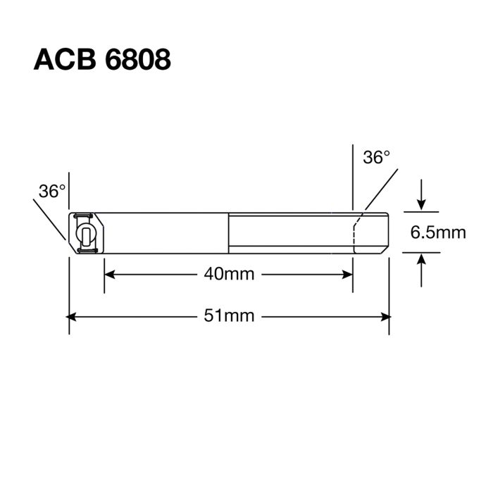 Enduro - jeu de direction inférieur acb 6808 40x51x6,5 (36x36°) inox
