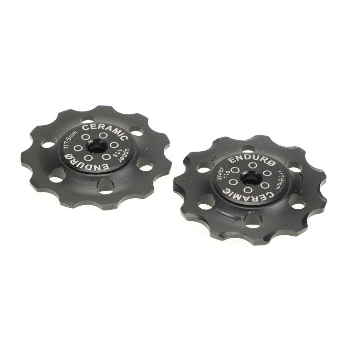 Poulies de dérailleur à roulements Enduro - zéro céramique - shimano - 11 vitesses - noires