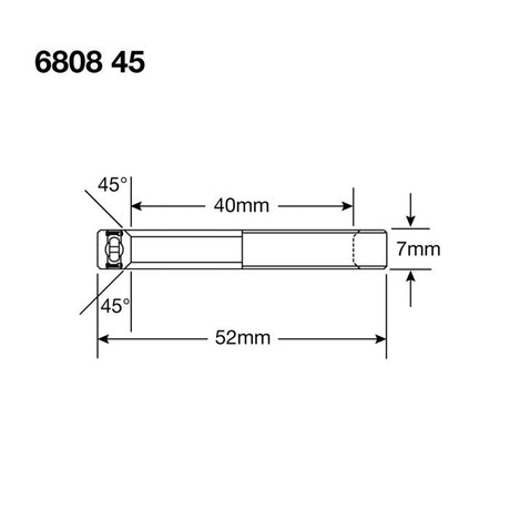 Roulements Enduro 6808 llb bo 45 - abec 5 - oxyde noir (contact angulaire) - 40x52x7 (45°)