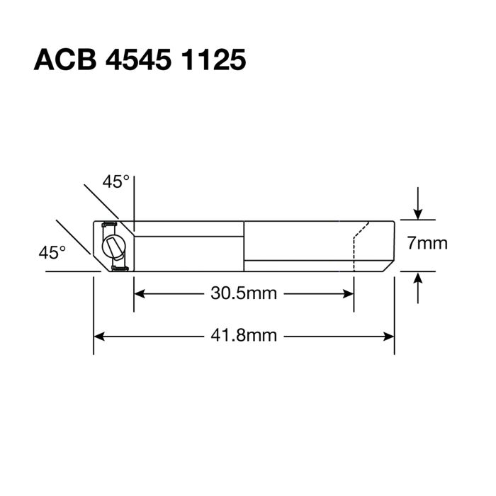 Roulements Enduro acb 4545 1125 bo - abec 5 - oxyde noir (contact angulaire) - 30,5x41,8x6,5 (45x45°)