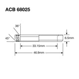 Roulements Enduro acb 68025 cc - abec 5 - oxyde noir (contact angulaire) - 33,15x46,9x6,5 (36x45°)