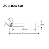Roulements Enduro acb 4545 150 bo - abec 5 - oxyde noir (contact angulaire) - 40x52x7 (45x45°)