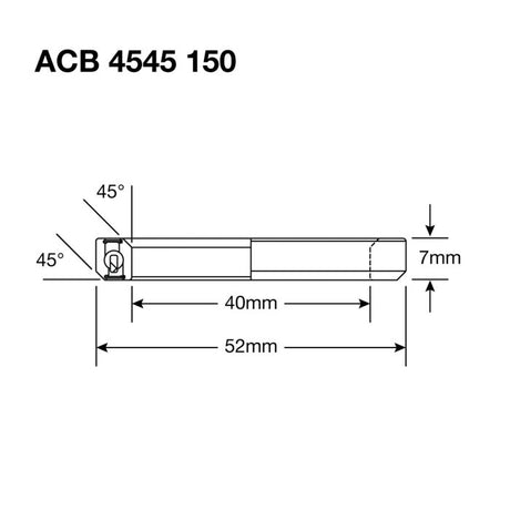 Roulements Enduro acb 4545 150 bo - abec 5 - oxyde noir (contact angulaire) - 40x52x7 (45x45°)