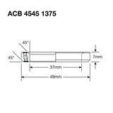 Enduro acb 4545 Inox 1375 - Inox 440c (contact angulaire) - 37x49x7 (45x45°)
