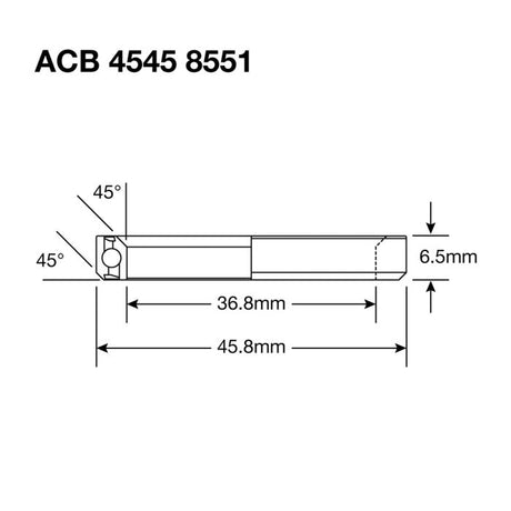 Jeu de direction Enduro Bearing acb 4545 bo 36,8x45,8x6,5 (45x45°)