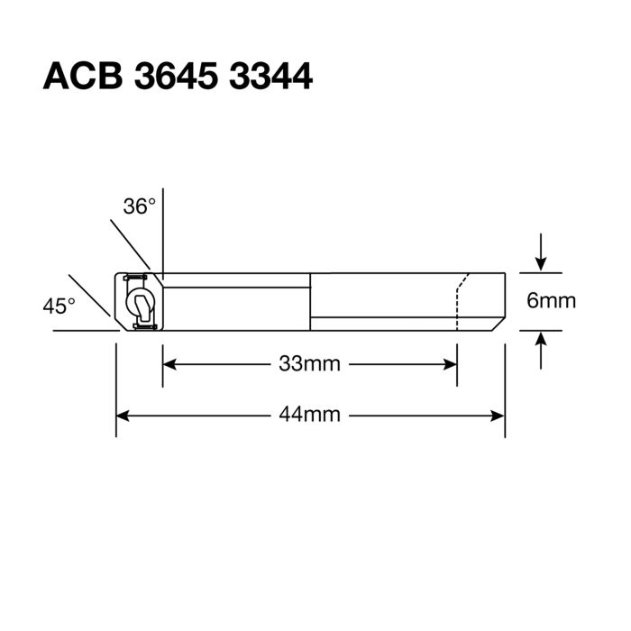 Roulements Enduro acb 3645 3344 ss - inox 440c (contact angulaire) - 33x44x6 (36x45°)