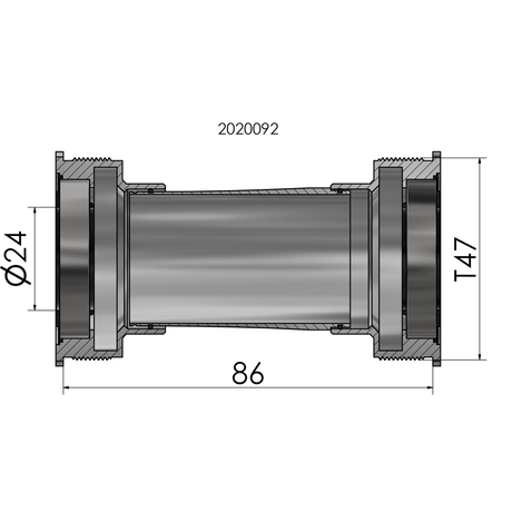 Scoop Elvedes Elvedes Fit T47 Shimano en interne 86 mm