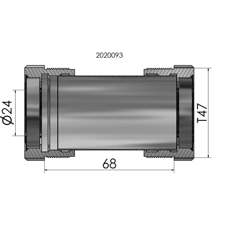 Scoop Elvedes Elvedes Fit T47 Shimano externe 68 mm