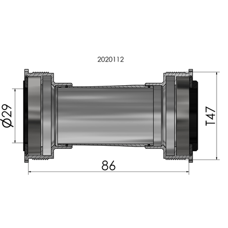 Scoop Elvedes Elvedes Fit T47 SRAM DUB Internal 86 mm