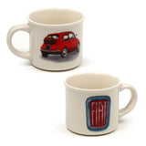 Fiat 500 set de 2 tasses à expresso en porcelaine