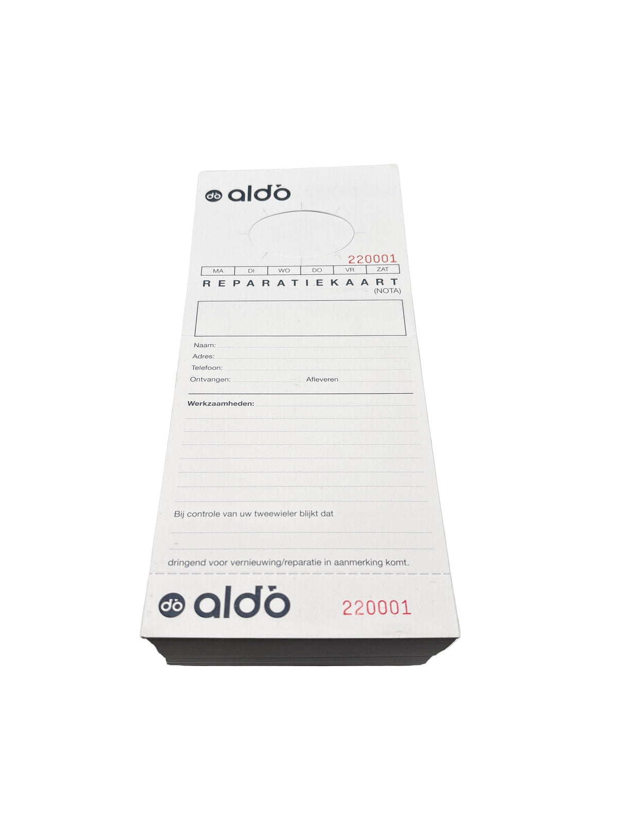 Cartes de réparation Avada aldo pack de 250