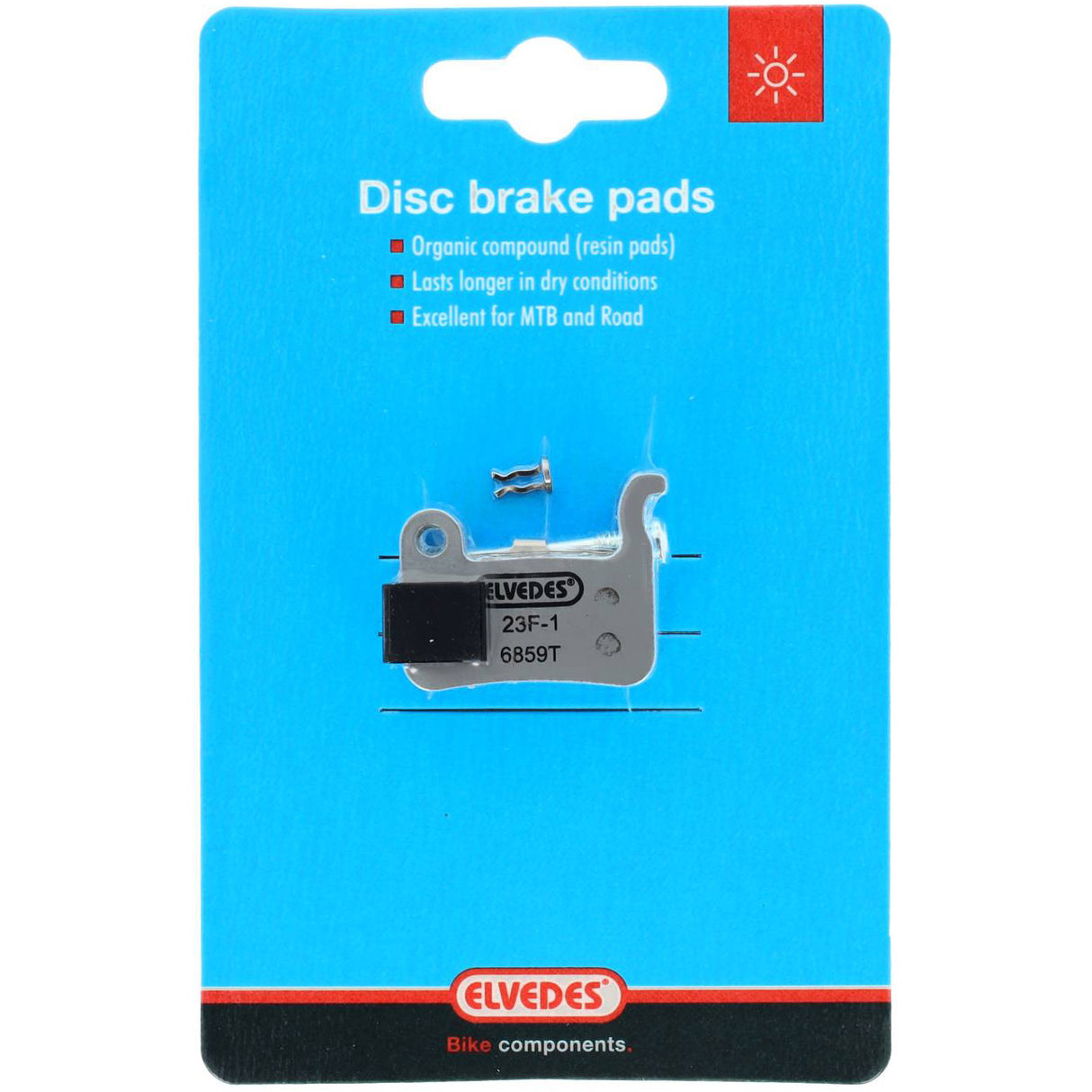Jeu de plaquettes de frein à disque Elvedes - shimano - composé organique (résine) - 1 paire