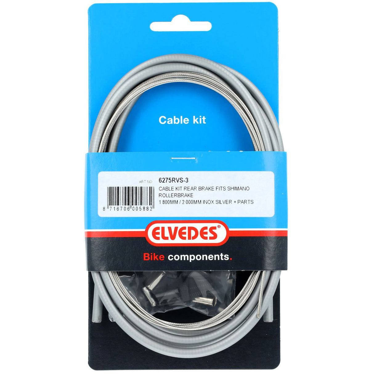 Elvedes kit de câbles frein arrière nexus argent acier inoxydable 6275