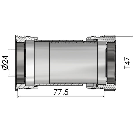 Filetage de pédalier Elvedes pour t47a (cerv�lo) pour shimano 24 mm