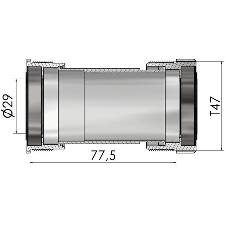 Filetage de pédalier Elvedes pour t47a (cerv�lo) pour sram dub