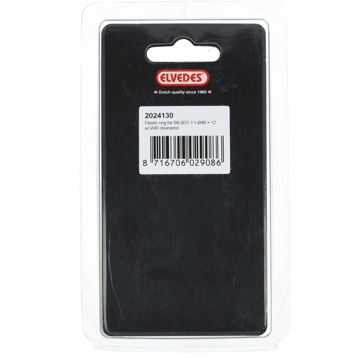 Elvedes anneau bb ø37,1×ø46×12 avec trou fraisé ø40 plastique