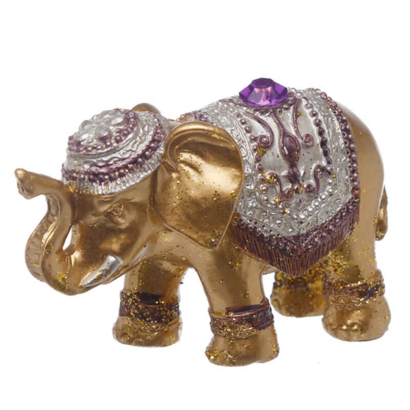 Mini porte-encens éléphant porte-bonheur à paillettes