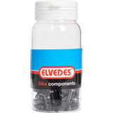 Chapeau de câble en pot Elvedes noir 5,0 mm | Aluminium 50 pièces