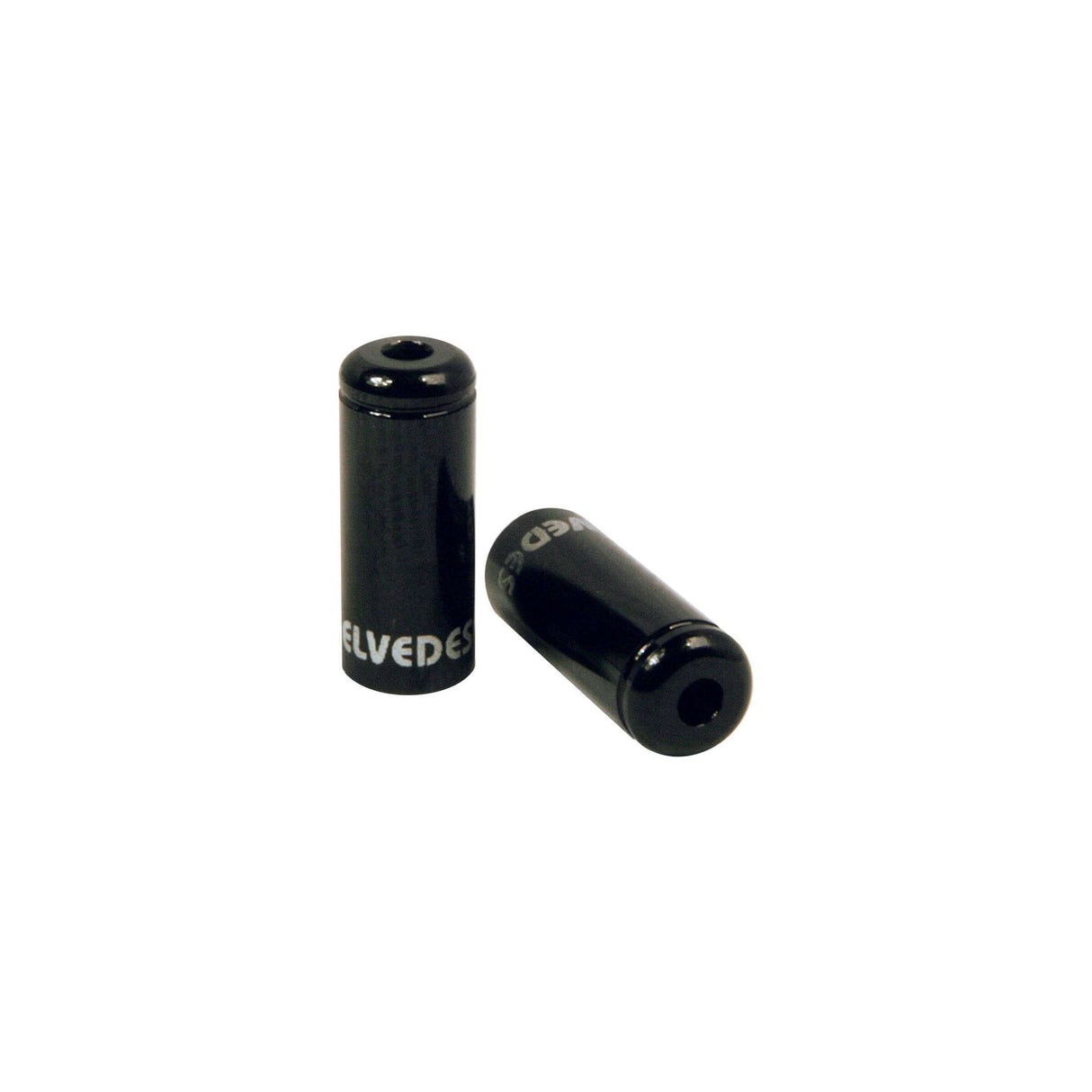 Chapeau de câble en pot Elvedes noir 5,0 mm | Aluminium 50 pièces