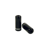 Chapeau de câble en pot Elvedes noir 5,0 mm | Aluminium 50 pièces