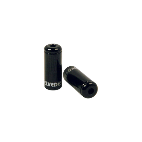Chapeau de câble en pot Elvedes noir 5,0 mm | Aluminium 50 pièces