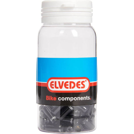 Capuchons de câble de pot Elvedes noir 4,2 mm | aluminium | 50 pièces