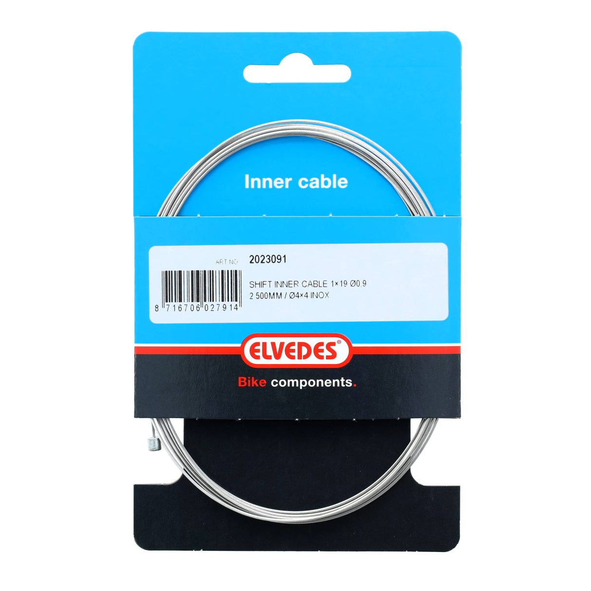 Elvedes Link câble intérieur �0,9mm 2500mm n�4x4 acier inoxydable