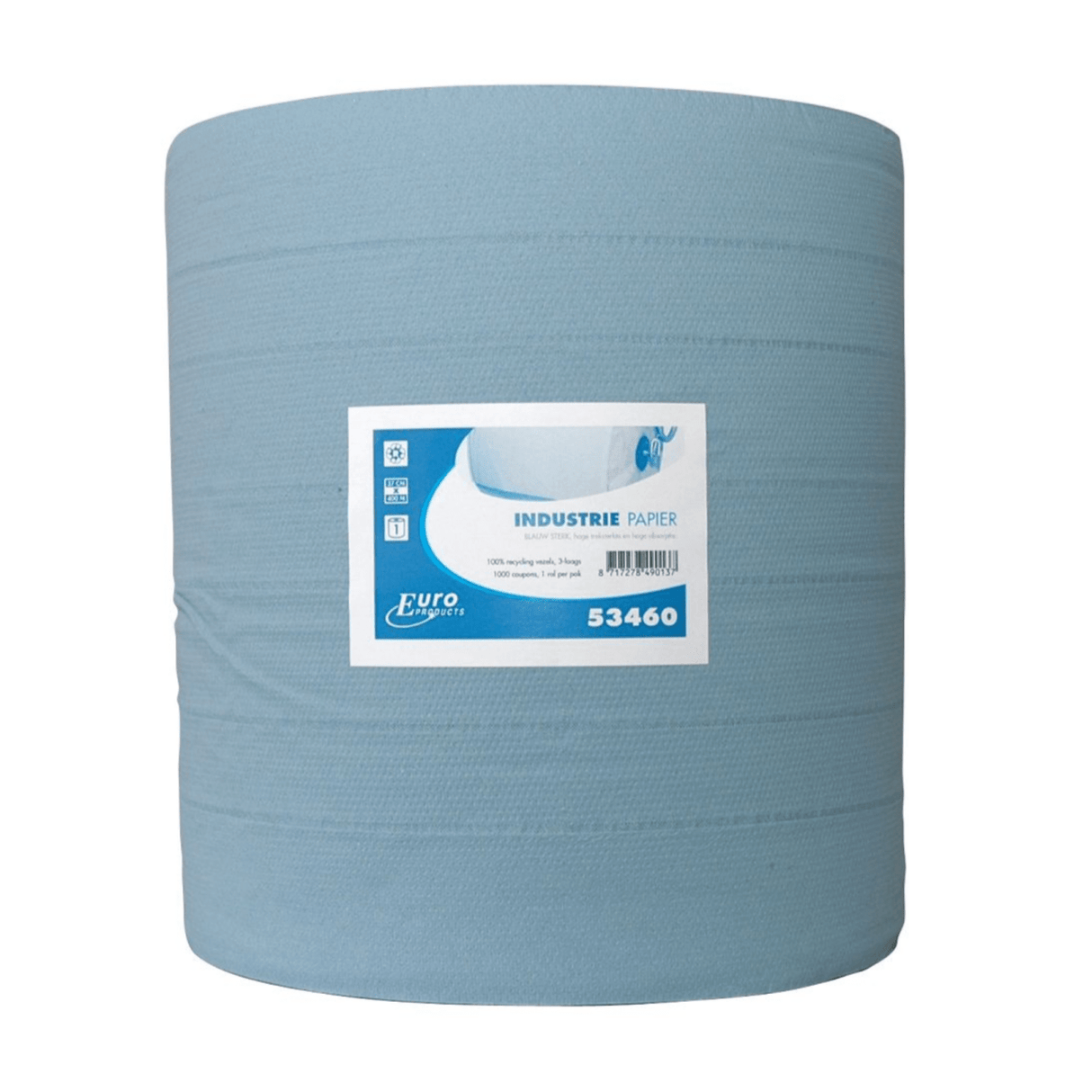 Papier industriel bleu fort 3 plis 400mtr 37cm