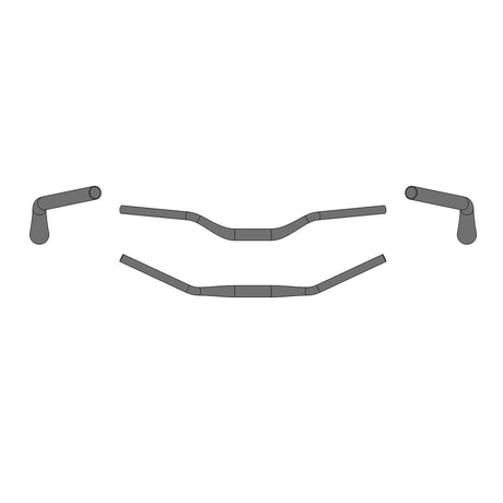 Guidon Ergotec 50 confort ø31,8mm élévation 50mm - noir sablé