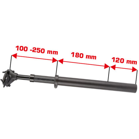 Ergotec federsattelstütze sp-10.0 vario 550 tige de selle susp. sp-10.0 34.9mm