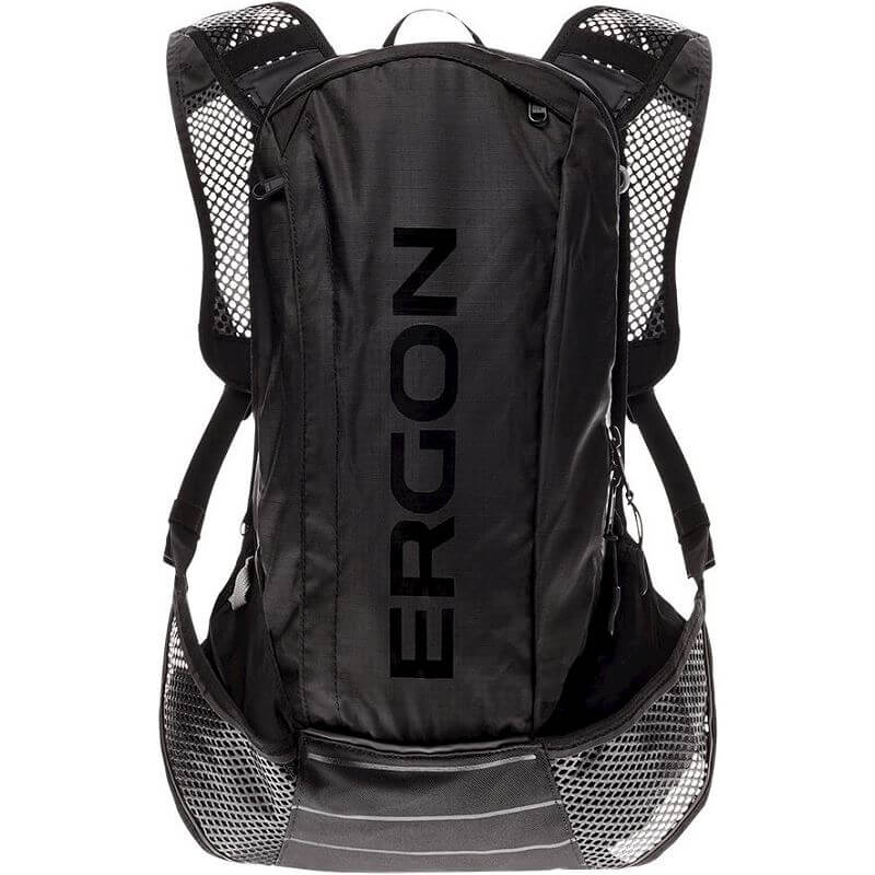 Ergon BX2 Evo Ryggsekk Svart - Lett - egnet for dagsturer - 10 + 1,5L Volum - Vanntett - Polyester Nylon - Annet festesystem - inkludert regndekke