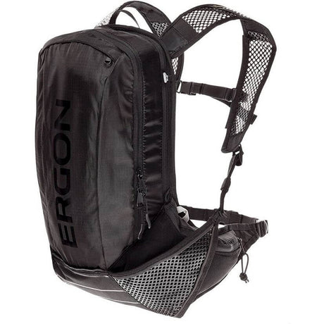 Ergon BX2 EVO Backpack Black Lightweight adapté pour les excursions d'une journée 10 + 1,5 L de volume en nylon en polyester imperméable autre système de montage, y compris la couverture de pluie