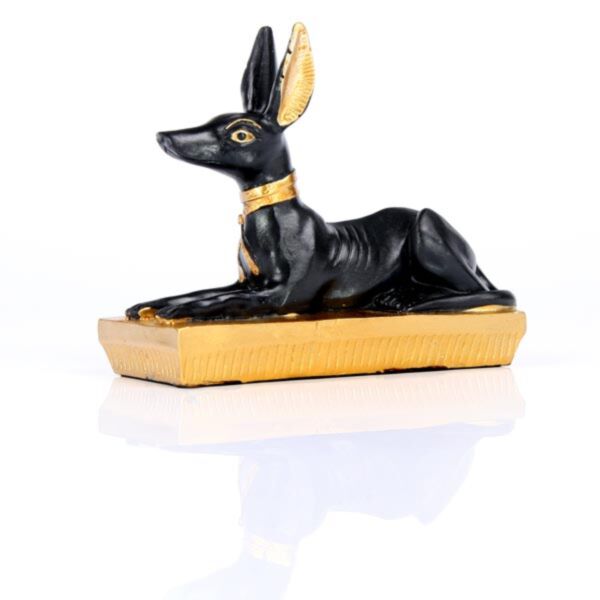 Egypte - anubis inclinable en or noir