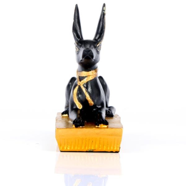 Egypte - anubis inclinable en or noir