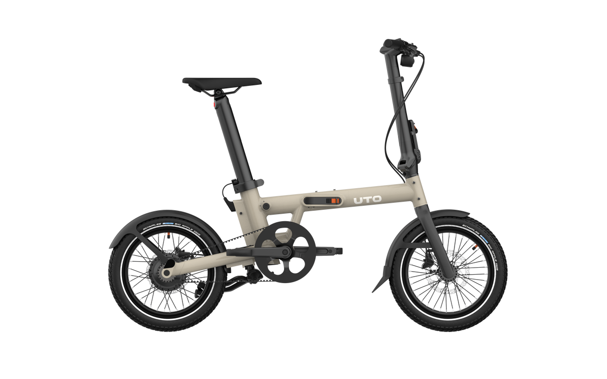 Vélo pliant électrique Uto pro16 v0 uart taupe