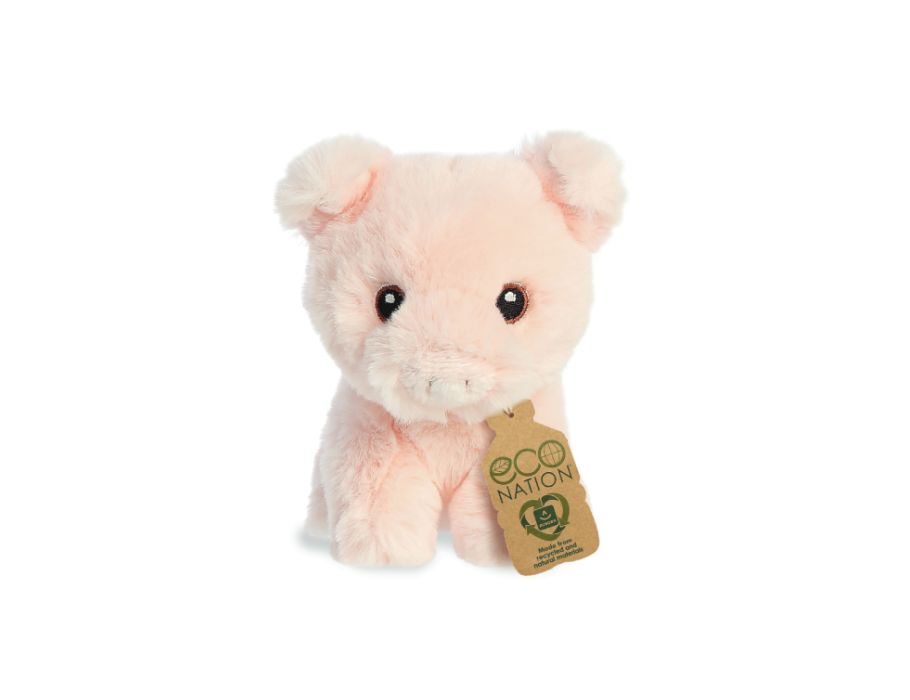 Peluche peluche Eco nation - mini - cochon - 13 cm