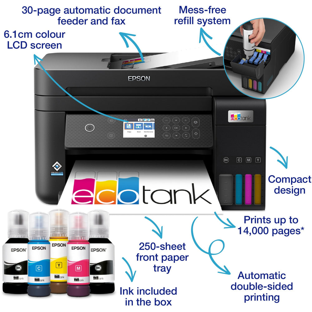 Epson Ecotank ET-3850 A4 Imprimante Wi-Fi multifonctionnelle