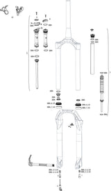 Fourche à suspension Rockshox judy silver tk 29 fourche à suspension rs judy sil.tk noir