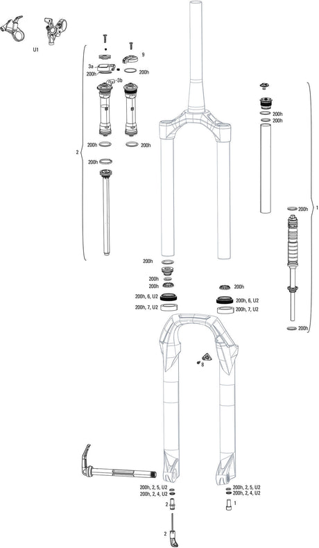 Fourche à suspension Rockshox judy silver tk 27,5 boost fourche à suspension rs judy sil.tk 100mm noir