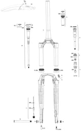 Fourche à suspension Rockshox Federgabel Rudy Ultimate Race Day 2 Xplr RS Rudy U 700c 30 mm 45 off rouge
