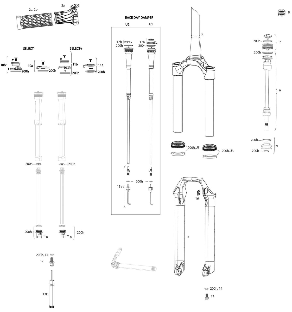 Fourche suspendue Rockshox rs sid sel.rl 3p 27,5 + 29 boost