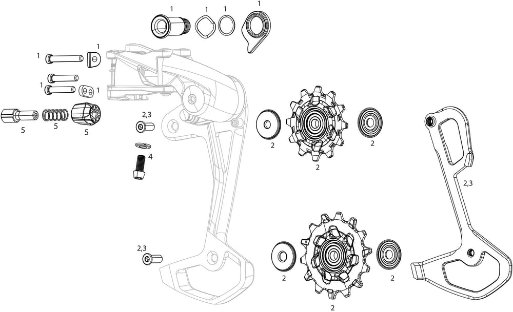 Dérailleur arrière Sram dérailleur arrière apex eagle. aigle apex 10 11-50 52 dents