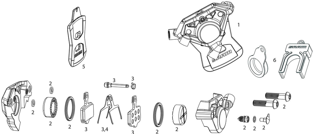 Force de frein à disque Sram axe e1 . freins disque force axs e1 avant droit