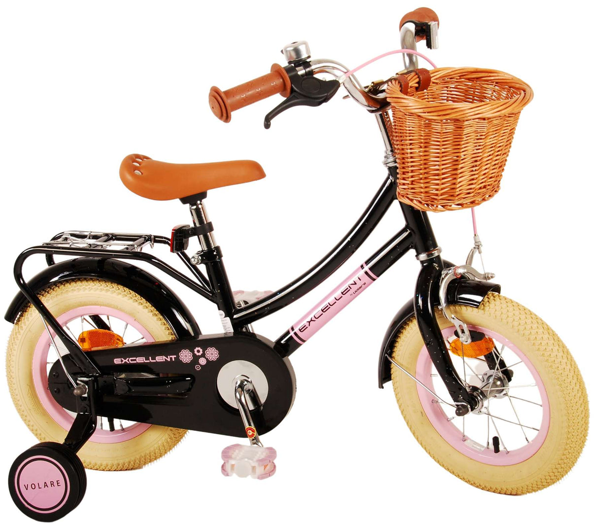 Volare Excelente bicicleta para niños - niñas - 12 pulgadas - negro