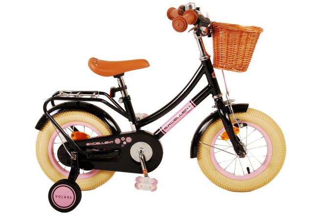 Volare Excellent vélo pour enfants - filles - 12 pouces - noir