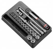 Facom module 3 douilles 8" 6 faces et cliquet