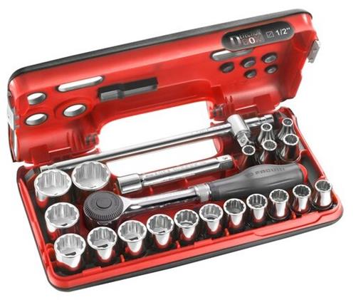 Coffret à douilles Facom 22 pièces 1 2 12 pans avec cliquet